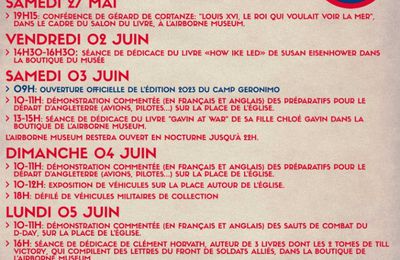 #DDAY - Airborne Museum de Sainte-Mère-Eglise - Programme du 79è anniversaire du Débarquement !